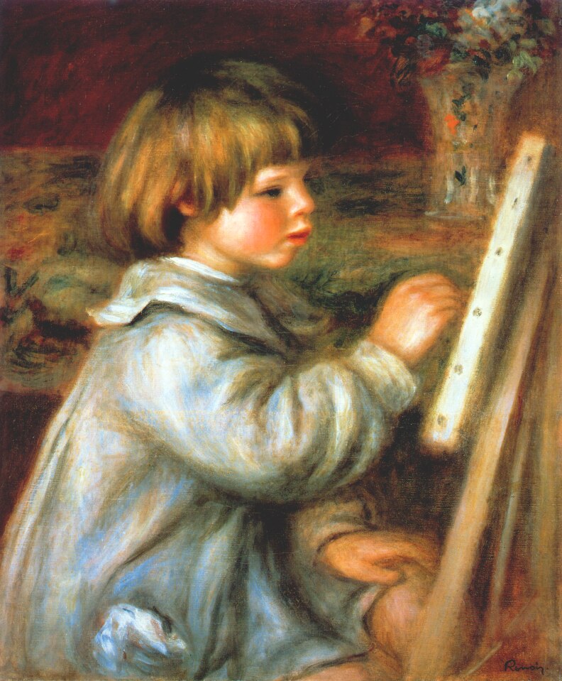 Portrait of Claude Renoir painting 1907